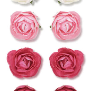 MultiCraft - Forever in Time - Handmade Paper Rosebuds - Pink