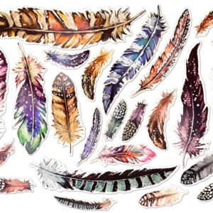 MultiCraft - Forever in Time - Feather Die Cuts with Foil Accents (29 Pieces)