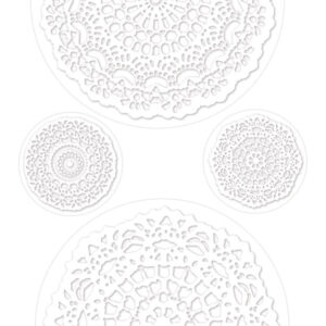 MultiCraft - Forever in Time - Doily Stickers - White