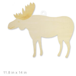 MultiCraft - Wood Décor - DIY Laser-Etched Paintable Wall Plaques - Moose