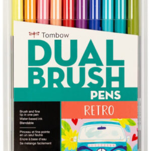 Tombow - Dual Brush Pen - Art Marker - Set - Retro (10 Pieces)