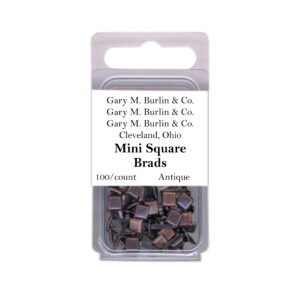 Gary Burlin - Metal Brads - Mini Square - Antique (100 Pieces)
