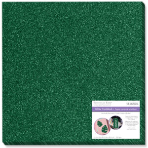 MultiCraft - Forever in Time - Glitter Cardstock - 12" x 12" - Emerald