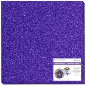 MultiCraft - Forever in Time - Glitter Cardstock - 12" x 12" - Purple