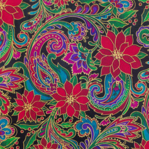 Sullivan Paper - Gift Wrap - Christmas Paisley (25' x 26")