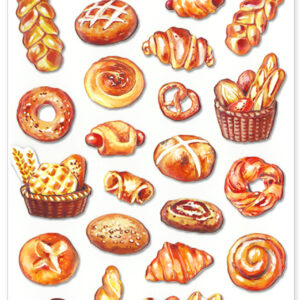 MultiCraft - Forever in Time - Puffy Stickers - Baked Goods