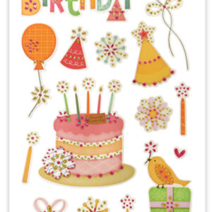 MultiCraft - Forever in Time - Paper Craft Stickers - Happy Birthday