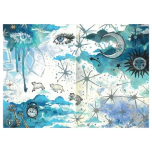 Sizzix - Vic Hollins - Clear Stamps Set with Stencils - Dreamscape (30 Pieces)