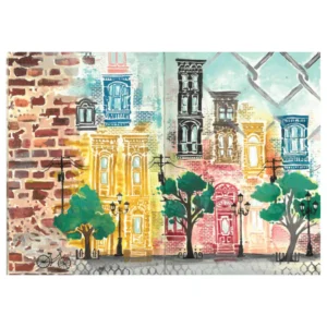 Sizzix - Vic Hollins - Clear Stamps Set with Stencils - City Life (23 Pieces)
