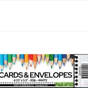 Gary Burlin - A2 - Cards & Envelopes - White (50 Pieces)