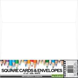 Gary Burlin - Square - Cards & Envelopes - White (50 Pieces)