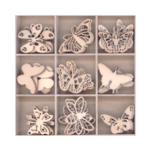 Gary Burlin - Wooden Elements - Butterflies (45 Pieces)