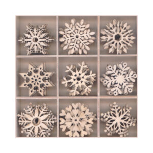 Gary Burlin - Wooden Elements - Snowflakes (45 Pieces)
