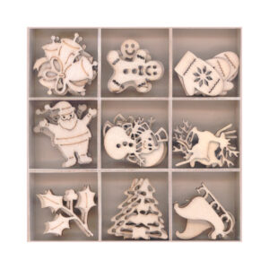 Gary Burlin - Wooden Elements - Nostalgic Christmas (45 Pieces)