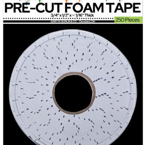 Gary Burlin - Pre-Cut Foam Tape - 3/4" x 1/2" x 1/16" (250 Pieces)