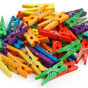 MultiCraft - Krafty Kids - Wood Clothespins - Multicolor - 1 3/16" (40 Pieces)