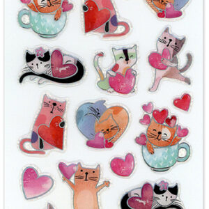 MultiCraft - Forever in Time - Foil Epoxy Stickers - Cat