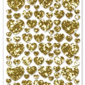 MultiCraft - Forever in Time - Glitter Shapes - Gold Hearts