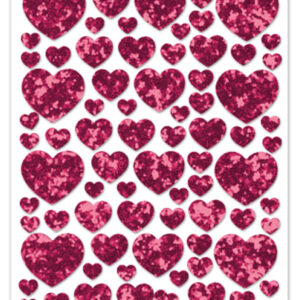 MultiCraft - Forever in Time - Glitter Shapes - Fuchsia Hearts
