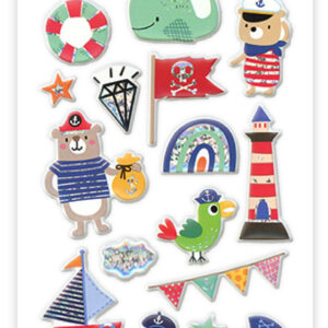 MultiCraft - Forever in Time - Puffy Foil Stickers - Sea Pirate