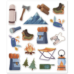 MultiCraft - Forever in Time - Handmade Stickers - Camping