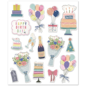MultiCraft - Forever in Time - Handmade Stickers - Adult Birthday
