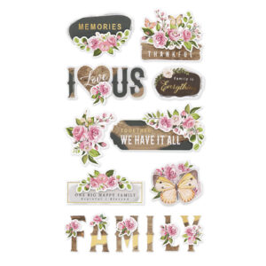 MultiCraft - Forever in Time - Handmade Stickers - Family is Everything