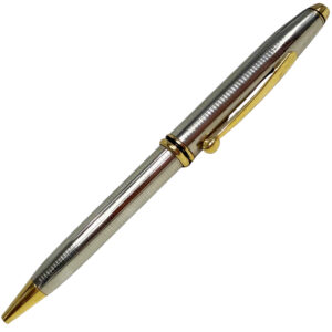 Monarch Jewel Ballpoint Pens - Silver Crosshatch