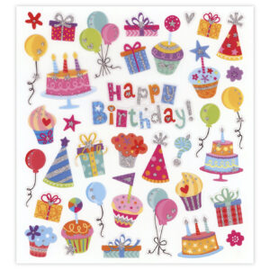 MultiCraft - Forever in Time - Dazzle Stickers - Happy Birthday