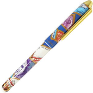 Gary Burlin - Ceramic Rollerball Pens - Stamps - Blue Barrel