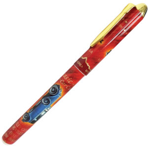 Gary Burlin - Ceramic Rollerball Pens - Antique Cars - Red Barrel
