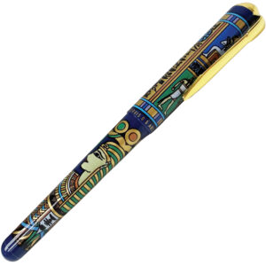 Gary Burlin - Ceramic Rollerball Pens - Egyptian - Blue Barrel
