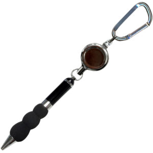 Pensance Retractable Clip-On Pen - Black