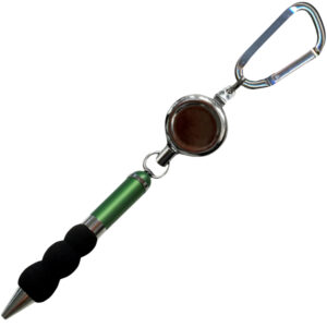 Pensance Retractable Clip-On Pen - Green
