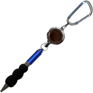 Pensance Retractable Clip-On Pen - Navy
