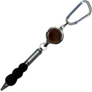 Pensance Retractable Clip-On Pen - Silver