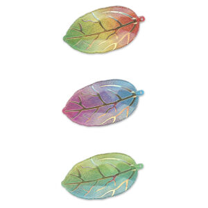 MultiCraft - Forever in Time - 3D Acrylic Foil Embellishments - Peel-n-Stick - Leaf