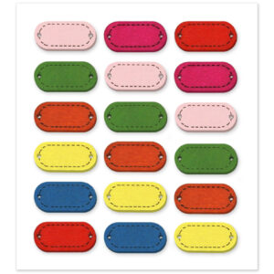 MultiCraft - Forever in Time - Wood Stitch Tags - Pastel Blend
