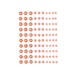 Eyelet Outlet - Bling - Pearls - Multipack - Dull Orange (100 Pieces)
