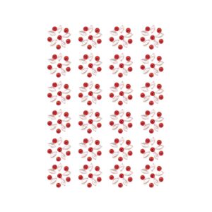 Eyelet Outlet - Bling - Rhinestones and Pearls - Snowflakes - Red - (264 Pieces)
