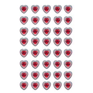 Eyelet Outlet - Bling - Cut Jewels - Large - Hearts - Red (40 Pieces)