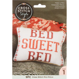 3 Birds - Cross Stitch Style - Mini Pillow
