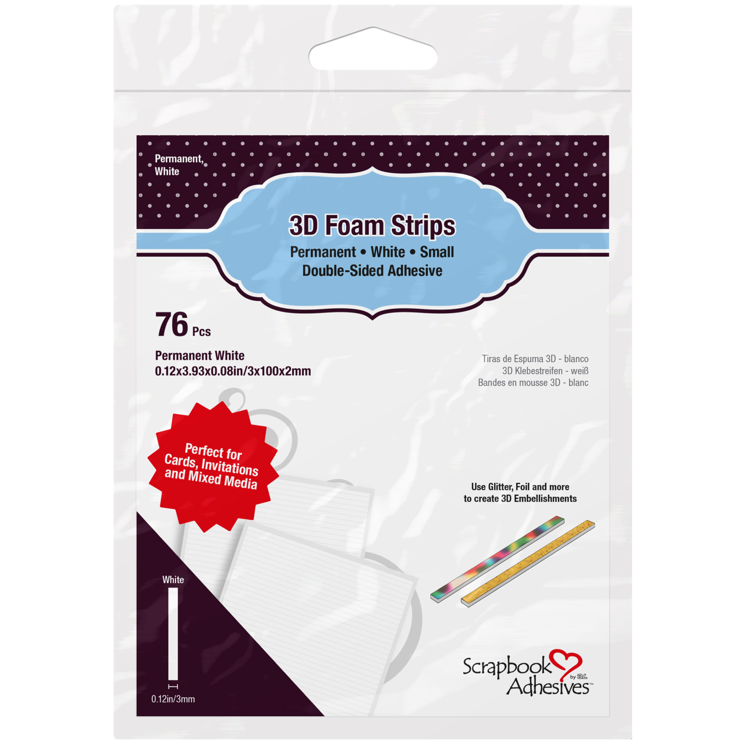3L - Foam - Strips - White - Regular (2mm)