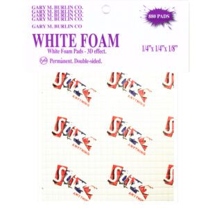 Gary Burlin - Double-Sided White Foam Squares - 1/4" x 1/4" x 1/8" (880 Pads)