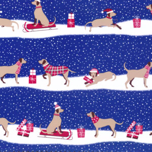 Sullivan Paper - Gift Wrap - Dogs & Sleds (12' x 30")