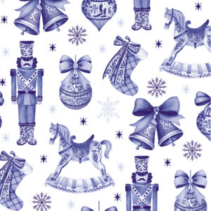 Sullivan Paper - Gift Wrap - Rocking Horse Christmas (12' x 30")