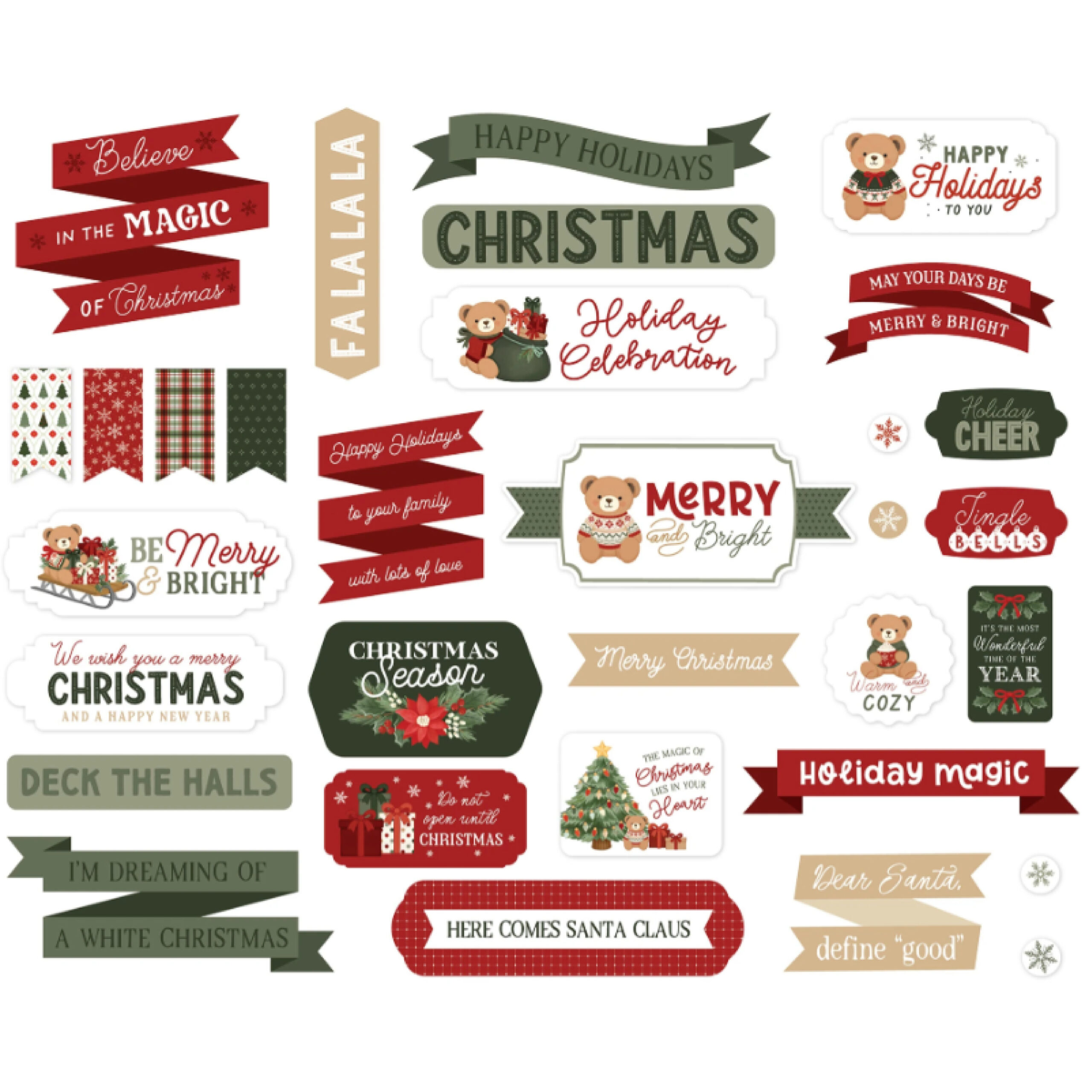 Echo Park - Have a Beary Christmas - Titles & Phrases - Image 2