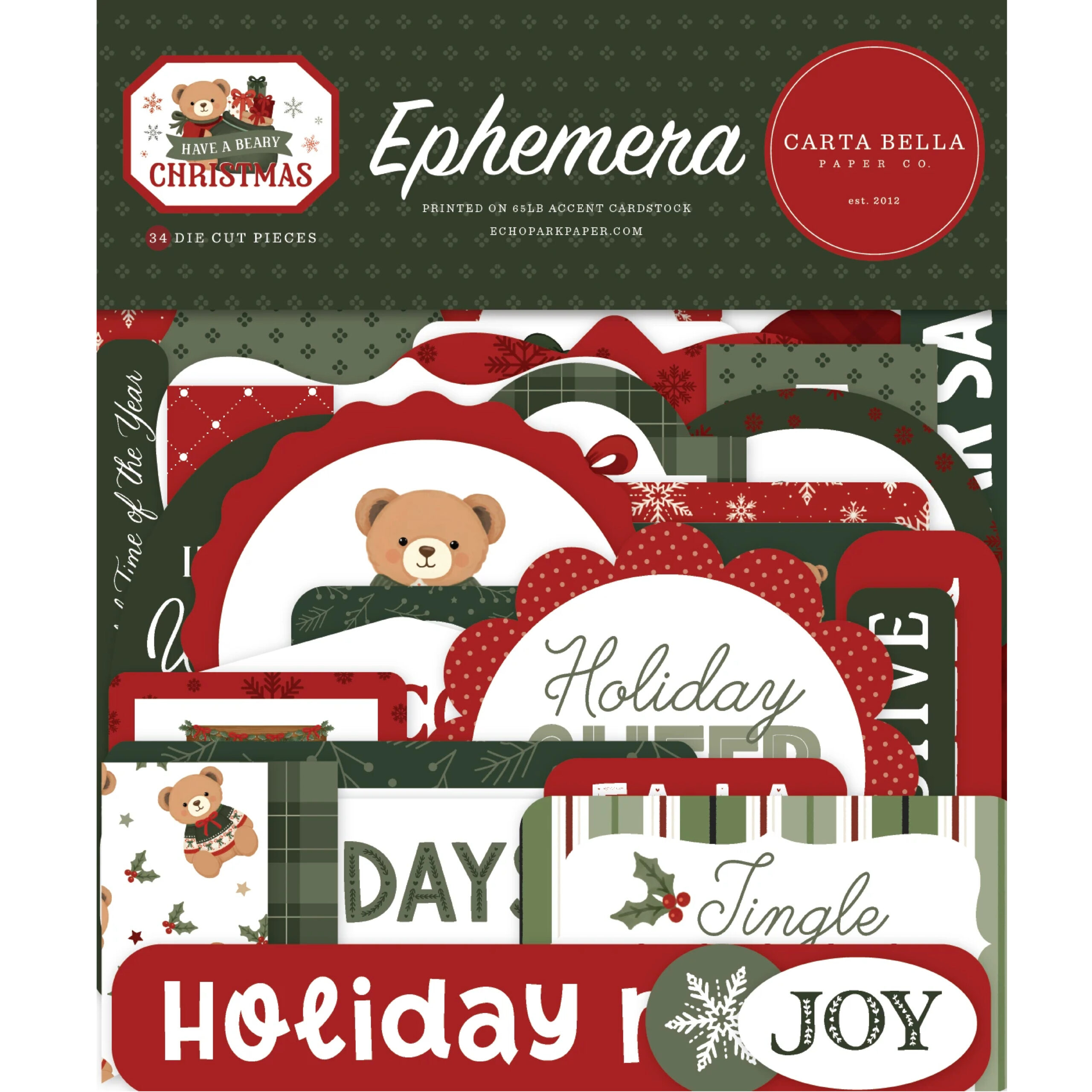 Echo Park - Have a Beary Christmas - Ephemera