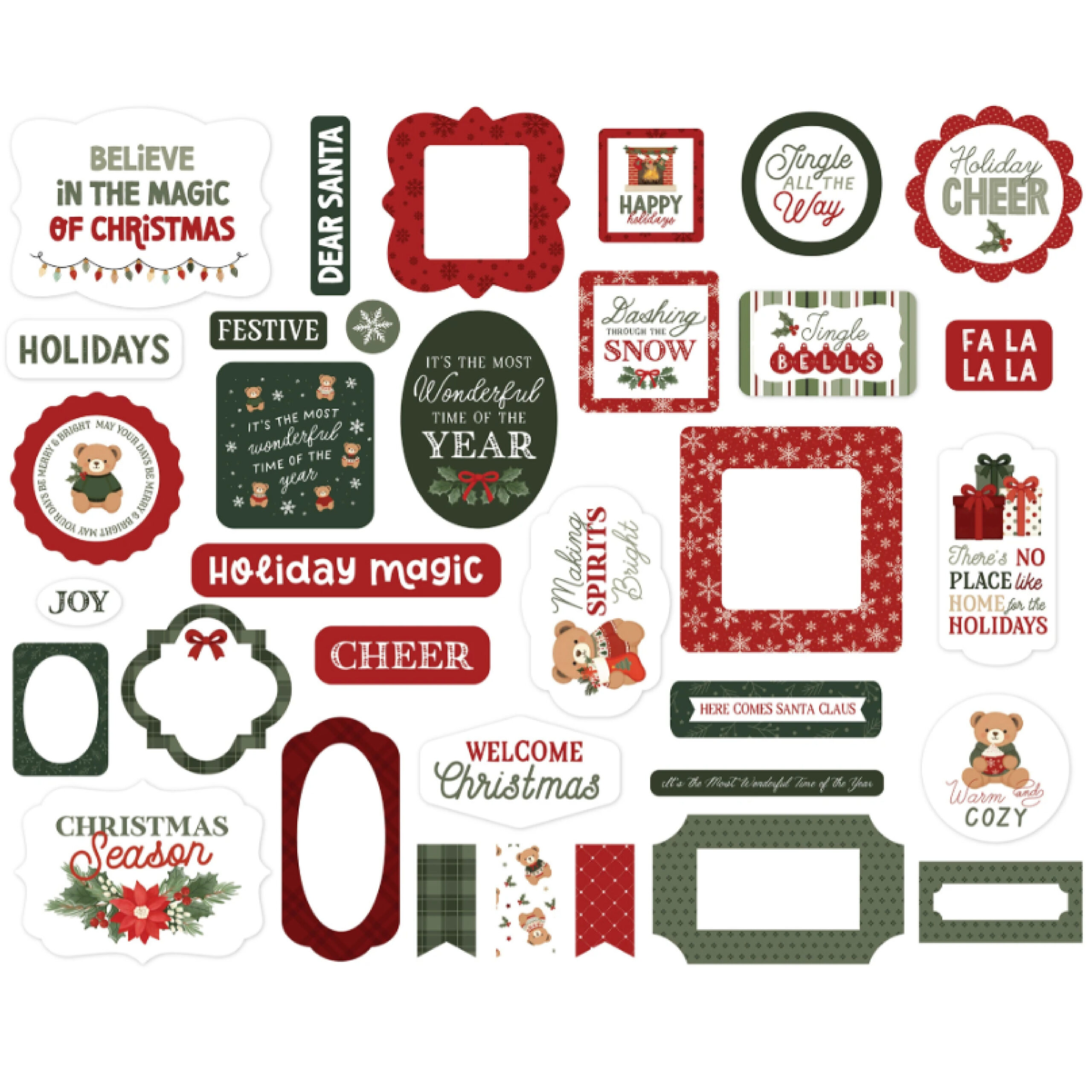 Echo Park - Have a Beary Christmas - Ephemera - Image 2