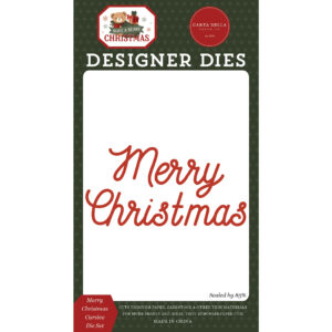 Echo Park - Have a Beary Christmas - Die Set - Small - Merry Christmas Cursive
